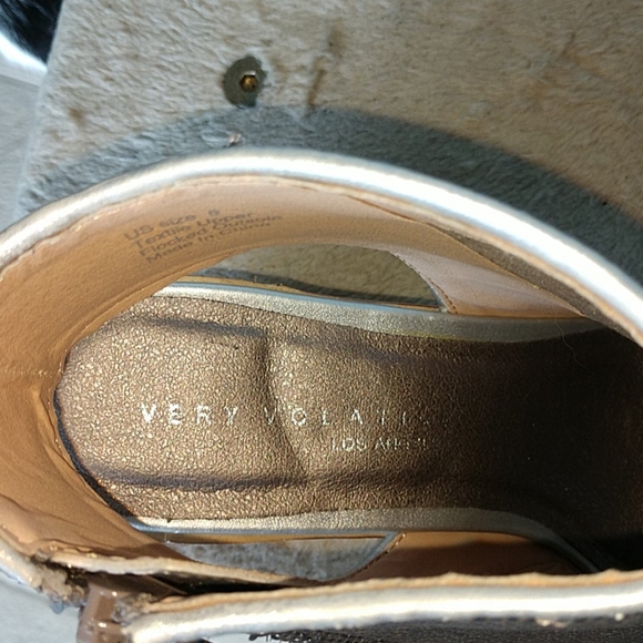 Silver Sequined Open Toe Bootie NWOT - Picture 6 of 12